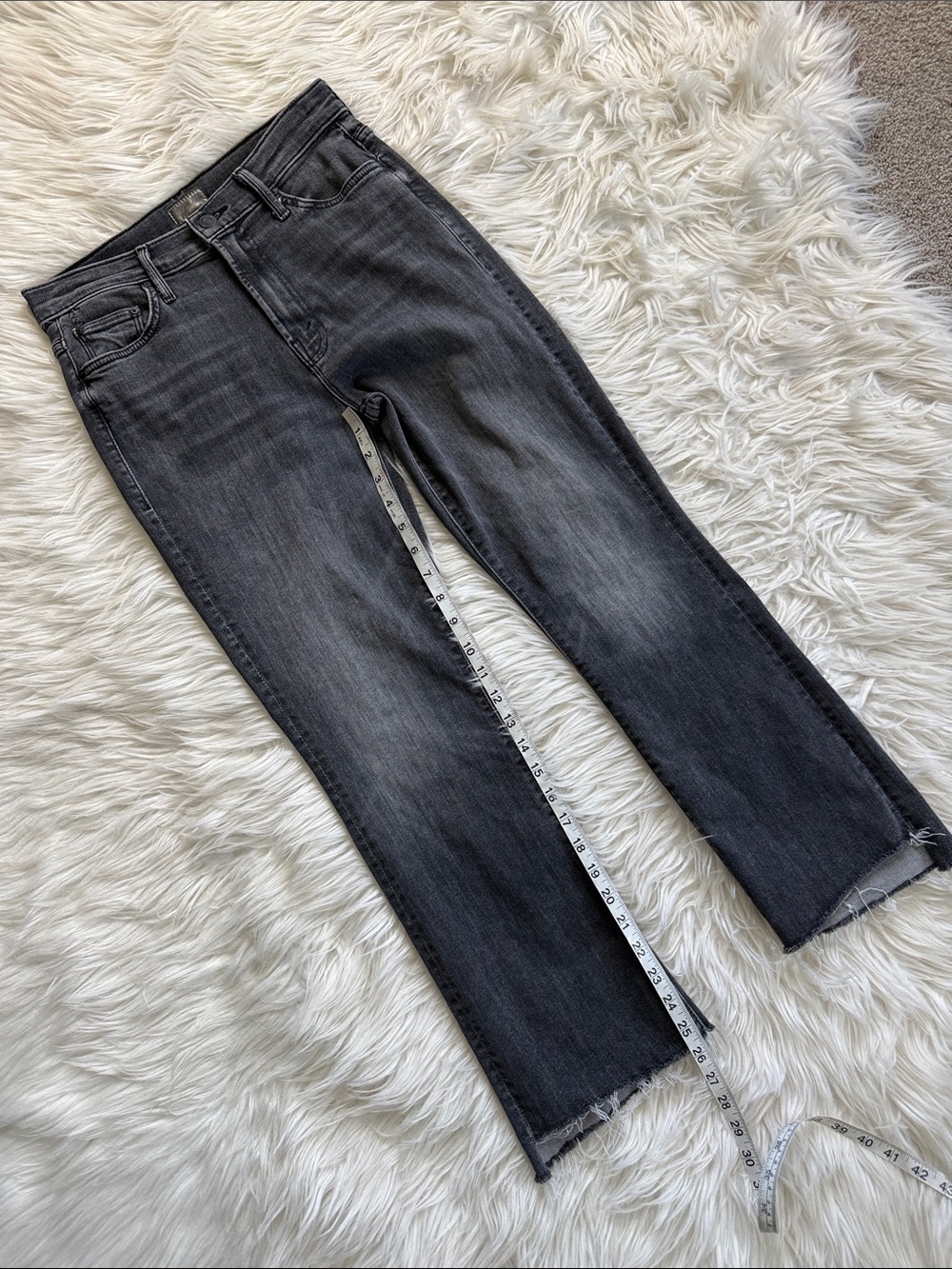 MOTHER “The Insider Crop Step Fray” Save Your Soul Jeans Size 27 - Picture 16 of 16